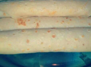 Una foto de Panqueques con dulce de leche