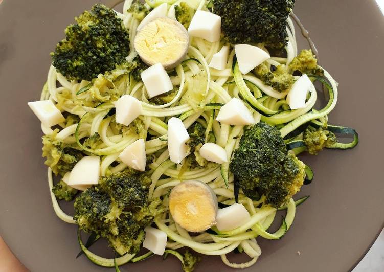 Espirales crudas de calabacín