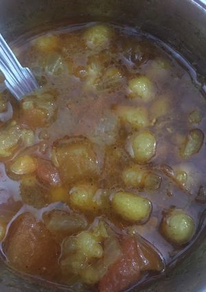 A picture of Boondi ki sabji.