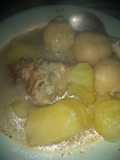 Sopa de pollo con bori bori