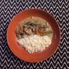 Thai green curry A picture of Thai green curry.