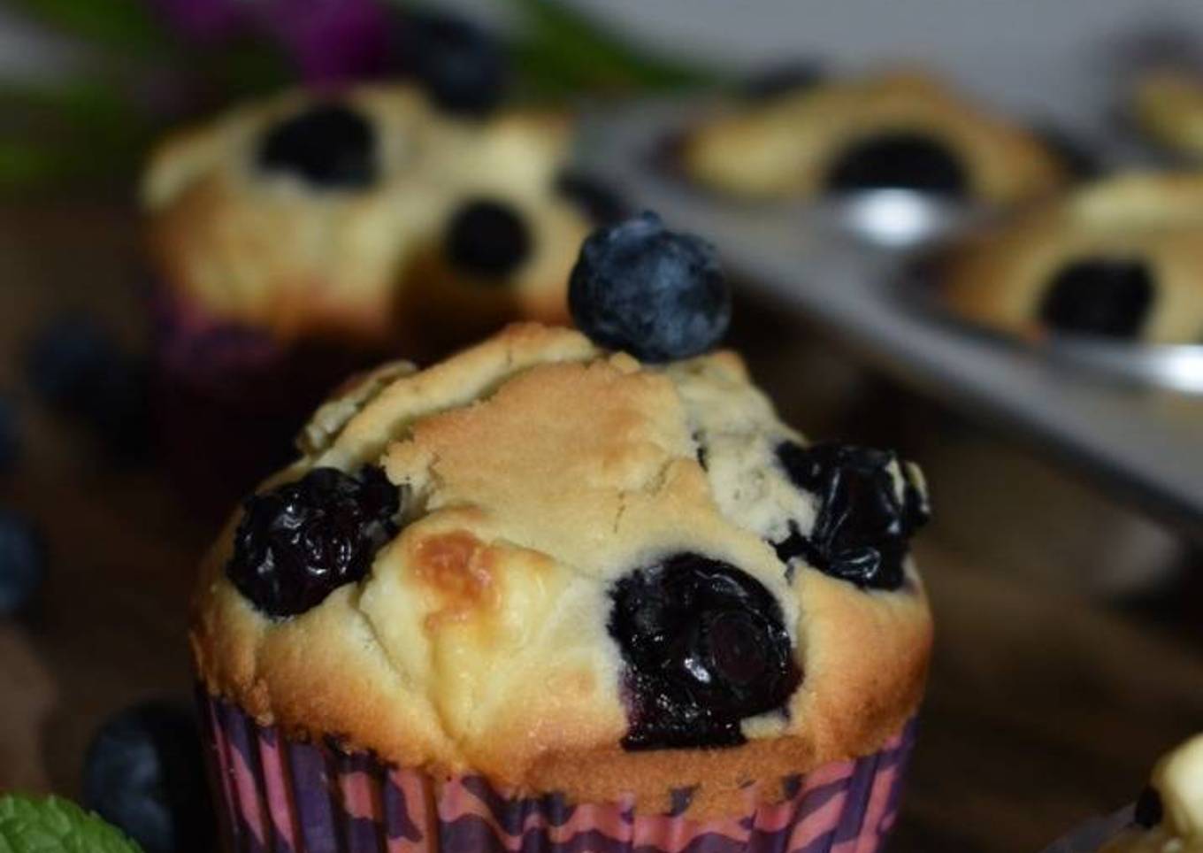 Resepi Muffins Blueberry & Keju yang Sempurna dan Mudah