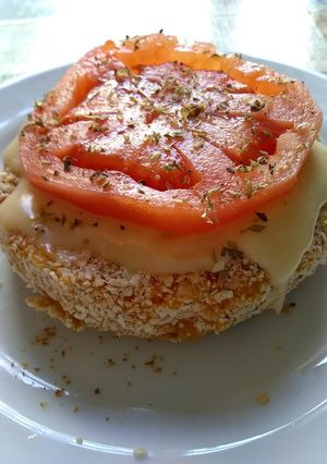 Una foto de Milanesas de calabaza napolitana