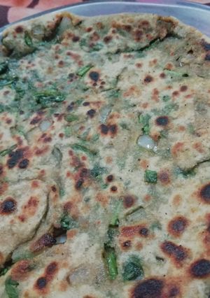 A picture of Methi paratha.