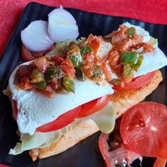A picture of Masala Eggs Benedict.