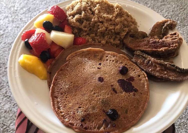 Simple Way to Make Super Quick Homemade Alkaline - Blueberry Spelt Pancakes