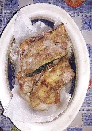 Una foto de Fritos de zapallo italiano