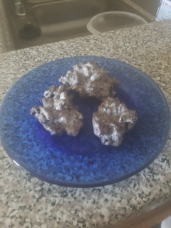 A picture of Christmas coal cookies.