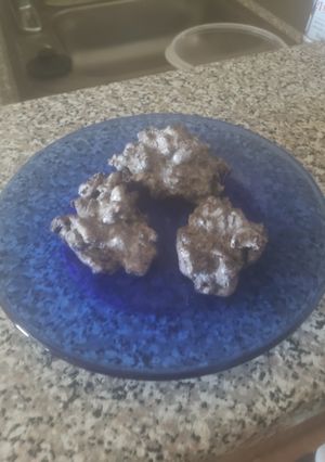 A picture of Christmas coal cookies.