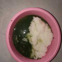 รูปของ Mpasi GiO 7+ nasi sayur bayam