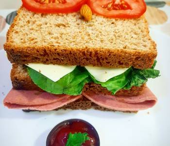 Easy Fast Cooking Pepperoni Double Sandwich Delicious and Healthy