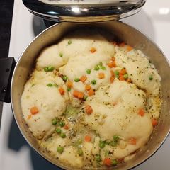 A picture of Moms simple chicken and dumplings!.