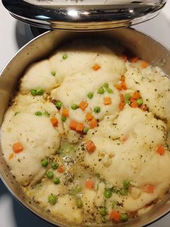 A picture of Moms simple chicken and dumplings!.