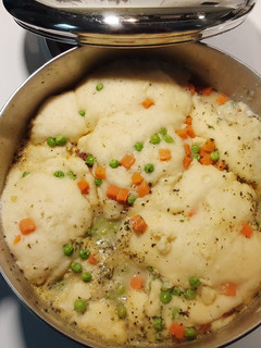 A picture of Moms simple chicken and dumplings!.