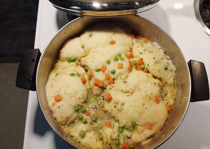 Moms simple chicken and dumplings!