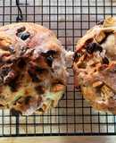 ขนมปังช่าง🍞ไส้พรุนอัลมอลด์🍎แอปเปิ้ลอบเชย🍇🌿(Artisan Bread with Prune Almond Apple and Cinnamon)