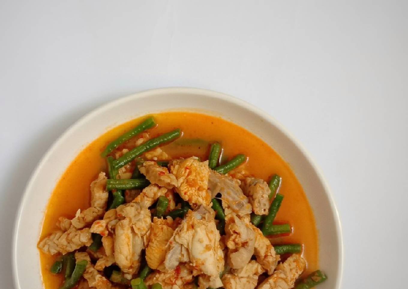 Kacang panjang Tempe Tumis Pedas