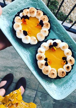A picture of Chocolate and Granadilla Tart #sweettooth.