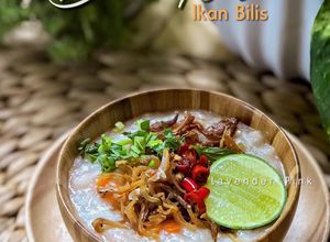 Gambar Bubur Nasi Ikan Bilis