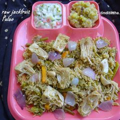 A picture of Jackfruit vegetable pulao.