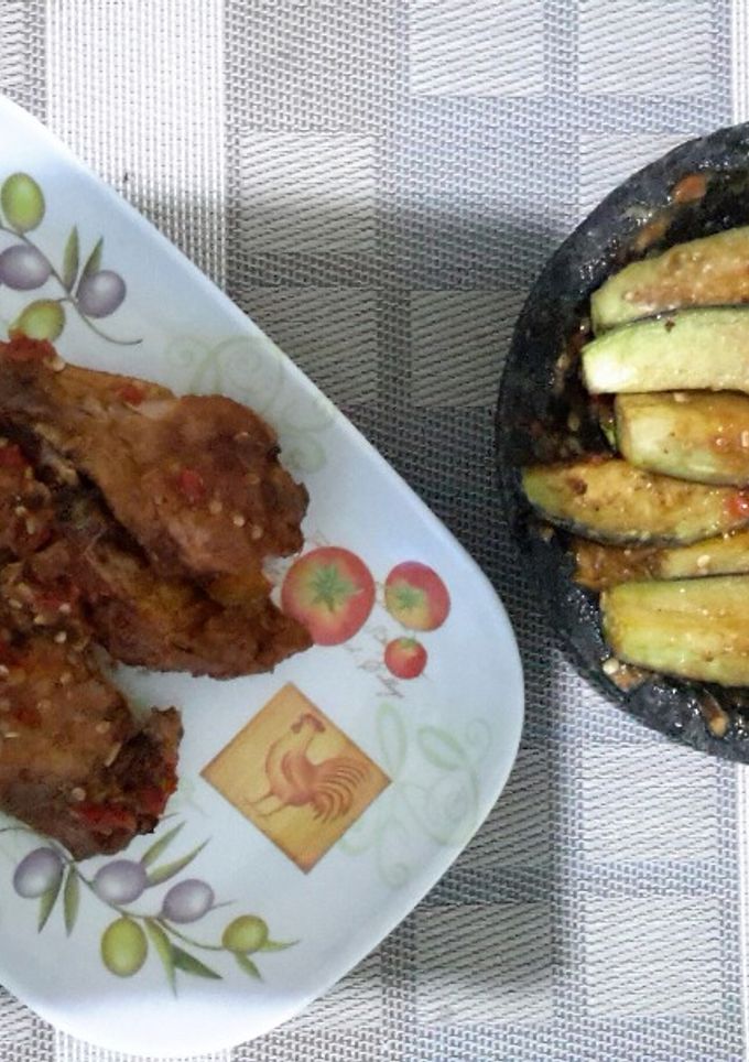 Foto resep Ayam dan terong penyet klenger