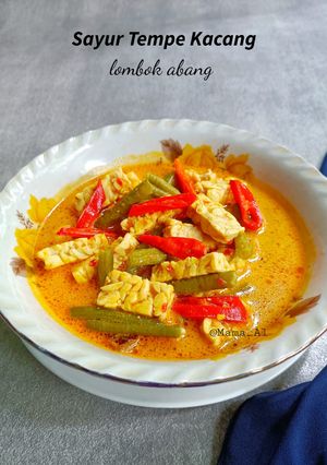 Foto resep Sayur Tempe Kacang Lombok Abang