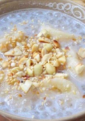 Foto principal de Pudding vietnamita de leche de coco, perlas de tapioca y plátano