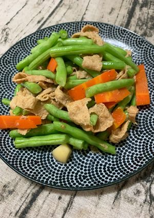 四季豆炒豆皮 的食譜成品照片