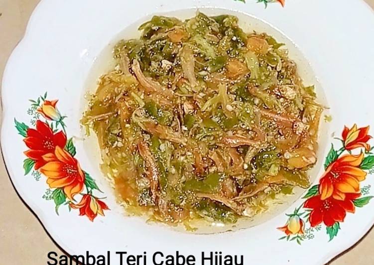 Recipe: Appetizing Sambal Teri Cabe ijo