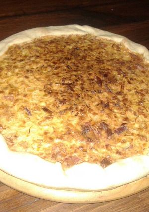 Una foto de Tarta de cebolla y puerros