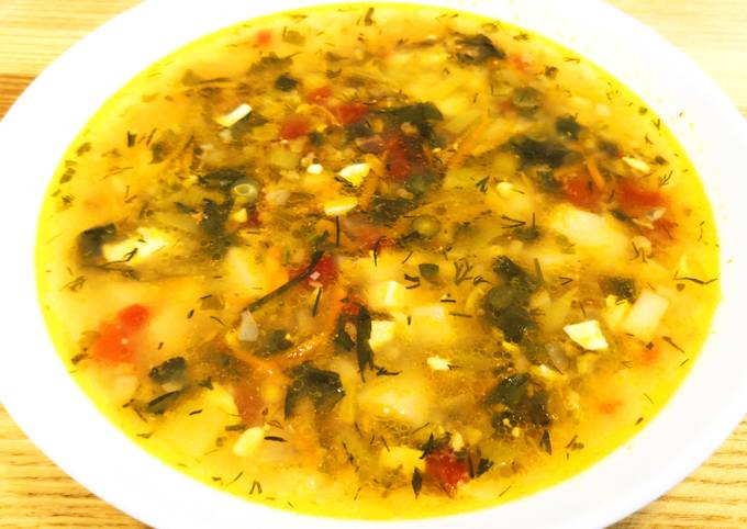 Диетический овощной суп с гречкой - рецепт веганский, без мяса