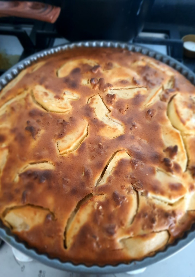 Una foto de Kuchen de manzana y nuez