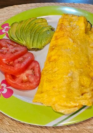 Una foto de Omelette de acelgas y queso