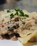 Ravioles con salsa de atún