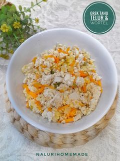 Foto resep 41.2023. Orek Tahu Telur Wortel (less oil)