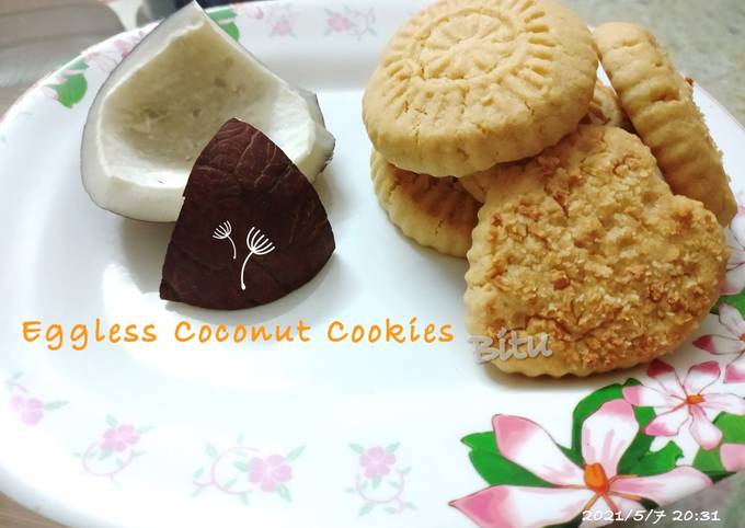 Eggless Coconut Cookies