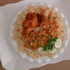 A picture of Macaroni with potato sauce.