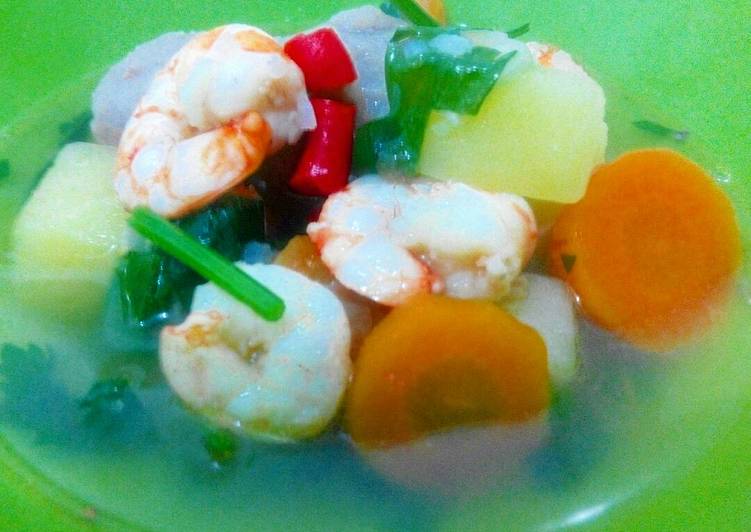Sop Bakso + Udang Seger 😍