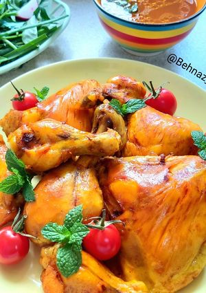 عکسی از دستور مرغ بدون روغن (غذای رژیمی)