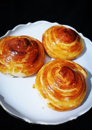 عکسی از دستور نان چند لایه کره ای