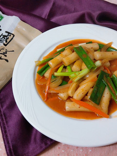 韓式小菜:辣炒韓國年糕 的食譜成品照片