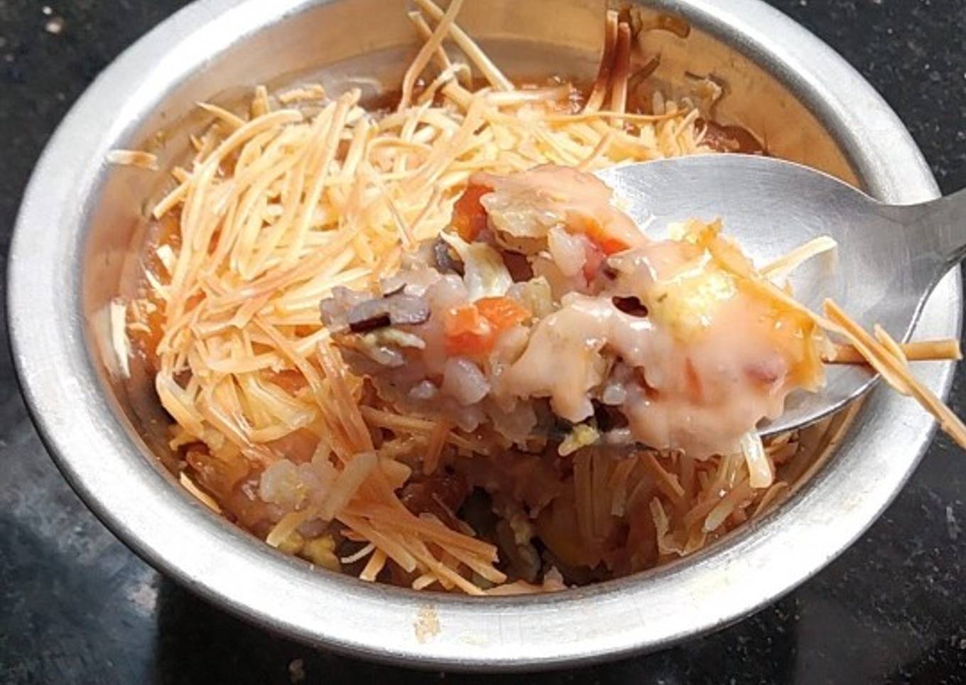 Chicken mentai baked rice