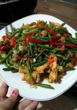 Foto resep Baby bean Tumis jamur tiram crispy