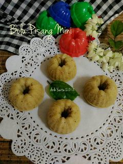 Foto resep Bolu Pisang Mini (no mixer, no oven)