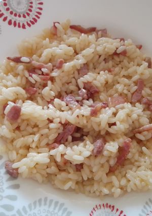 Foto di Riso con pancetta croccante