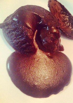 A picture of Choco lava or molten lava Cake.