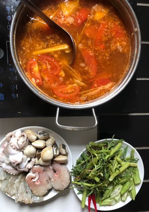 Hình của món Lẩu thái hải sản.