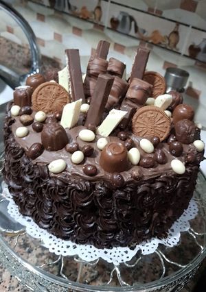 صورة لوصفة تورتة 3 طبقات في مقلاة ولا اروع 😋😋🎂🎂🎉