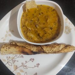 A picture of Papad Ki Sabzi.