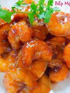 A picture of Sweet and Savory Caramelized Shrimp.
